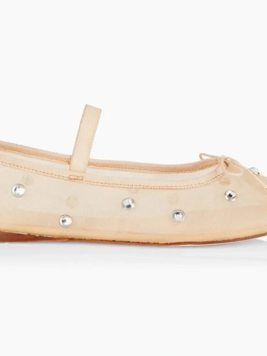 NWT Leonie Soft Ballet Flats in Caramel (nude color w/ rhinestones) women’s 6.5 - Picture 2 of 11